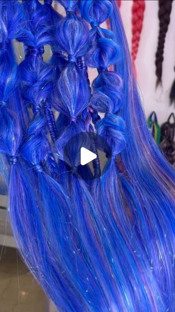 Festival bubble braid hair extensions 💙 | Instagram Rave Braids, Braid Hair Extensions, Bubble Braid, Braid Hair, Braid In Hair Extensions, Hair Extensions, Braided Hairstyles, Braids, Bubbles