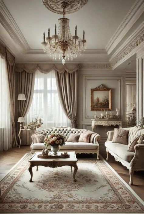 Chic Sofa Living Room, Parisian Sitting Room, French Parlor Room, Modern Vintage Apartment Decor, Artsy Maximalism, French Provincial Decor Living Room, French Country Style Living Room, Sophisticated Apartment, Apartment Living Room Decor Ideas