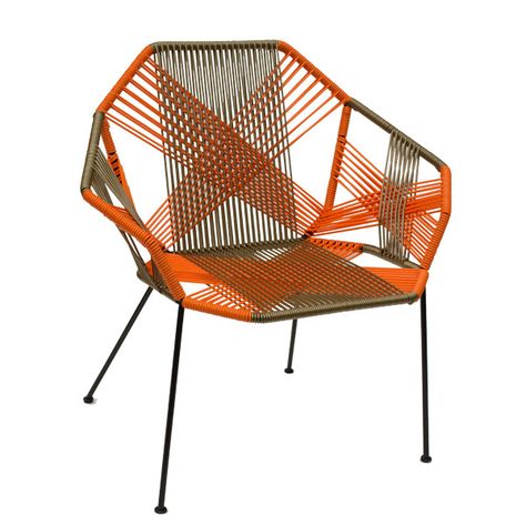 Wire Structure, Bionic Design, Casa Vintage, Orange And Gold, Deck Chairs, Gold Orange, Saucer Chairs, Outdoor Areas, Patio Deck