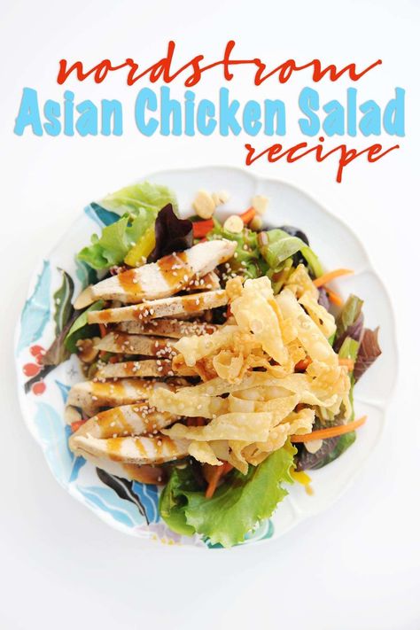 This easy to make Chinese Chicken salad recipe one of my favorites from Nordstrom Cafe recipes for salads, makes a delicious lunch or dinner. #salad #recipe #lunch #recipes #chicken #PinkPeppermintDesign Nordstroms Cafe Recipes, Nordstrom Cafe Recipes, Nordstrom Cafe Salad, Copycat Granite City Asian Chicken Salad, Chicken Salad Dressing Recipe, Chinese Chicken Salad Dressing Recipe, Granite City Asian Chicken Salad, Lightened Up Asian Chicken Salad, Chinese Chicken Salad Dressing