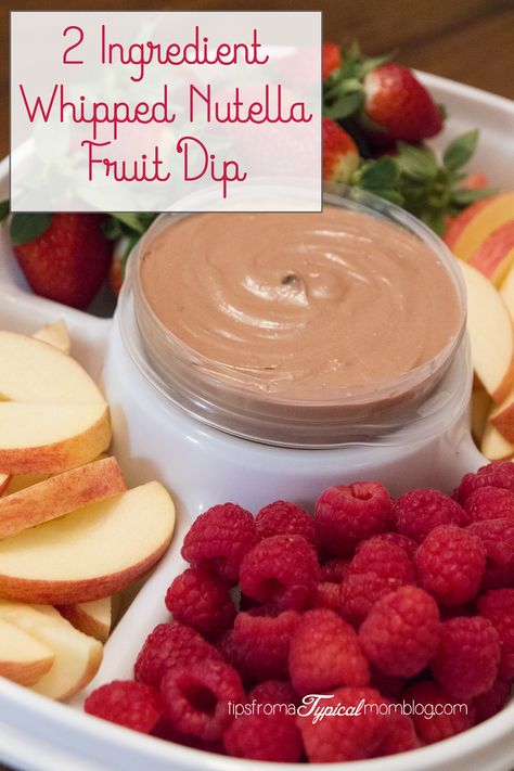 2 Ingredient Whipped Nutella Fruit Dip. And have you seen these amazing Party Platters and Serving Trays from @rubbermaid ? They make transporting food for parties so easy! #GobbleAgain #ad #IC Nutella Fruit Dip, Whipped Nutella, Nutella Dip, Food For Parties, Fruit Dips, Fruit Dips Recipes, Resep Salad, Sweet Dips, Dessert Dips