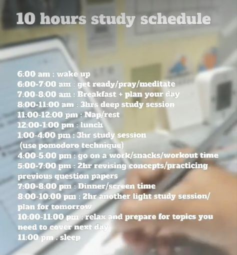 Topper Study Routine, 15 Hr Study Schedule, Summer Study Schedule, 10hrs Study Schedule, 10 Hours Study Schedule, 10 Hour Study Schedule, Study Day Schedule, 10 Hours Study Time Table, 12 Hours Study Plan