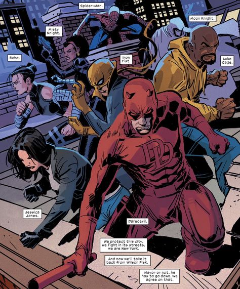 Defenders Drawing Comic Book Characters, Defenders Comics, Daredevil Art, Daredevil Comic, Defenders Marvel, Marvel Knights, Marvel Daredevil, Luke Cage, Marvel Comic Universe