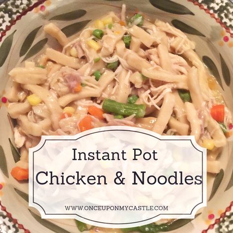 Instant Pot Chicken & Noodles - Reames Chicken And Noodles, Chicken Noodles Recipe, Heaven In A Bowl, Simple Chicken Alfredo Recipe, Chicken And Noodles, Chicken Noodle Soup Easy, Chicken Noodles, Chicken Noodle Recipes, Chicken Noodle Soup Homemade