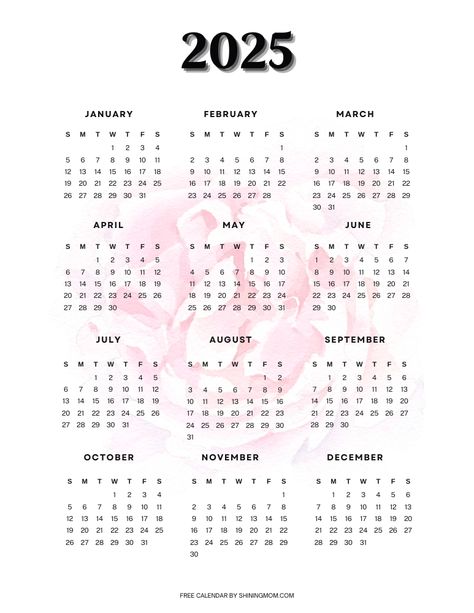 2025 yearly calendar PDF 2025 Calendar Printable Free Aesthetic, Calendar 2025 Aesthetic Cute, 2025 Calendar Aesthetic, Preppy Calendar, 2025 Calendar Printable Free, 2025 Aesthetic, Planer 2024, Calendar Aesthetic, Yearly Calendar Template