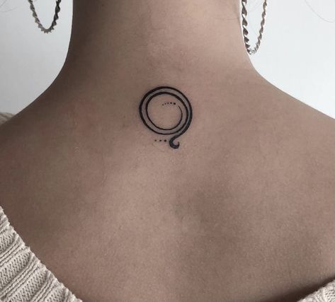 Gratitude Tattoo For Women Symbol, Small Circle Tattoos For Women, Gratitude Tattoos For Women, Symbol Of Gratitude Tattoo, Spiritual Neck Tattoo, Circle Tattoos For Women, Gratitude Tattoo For Women, Gratitude Tattoo Ideas, Gratitude Symbol Tattoo