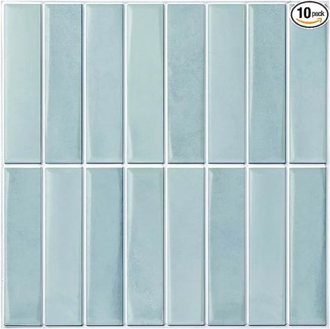 Mosaic Bathroom Ideas, Sticky Tile Backsplash, Blue Kitchen Tile, Smart Tiles Backsplash, Blue Wall Tile, Blue Mosaic Bathroom, Blue Tile Backsplash Kitchen, Wall Tiles For Kitchen, Blue Backsplash Kitchen