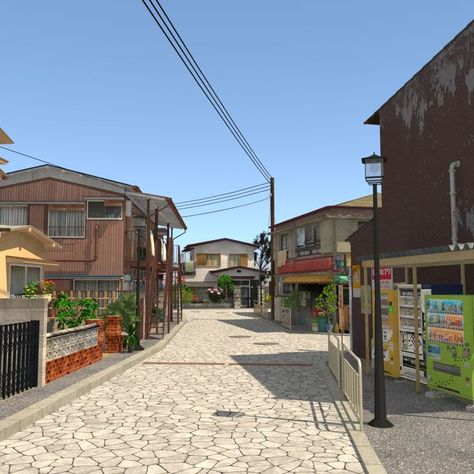 Japanese Alley, Minecraft House Decor, Cottage Minecraft, Korean House, Roblox Studio, Blossom House, Game Level Design, Japanese Buildings, Japanese Town