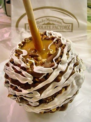 Caramel Apple at Rocky Mountain Chocolate Factory #chocolate #caramel #pecans Caramel Apple Recipes, Gourmet Candy Apples, Rocky Mountain Chocolate Factory, Above Clouds, Gourmet Caramel Apples, Candy Apple Recipe, Caramel Apples Recipe, Gourmet Apples, Chocolate Covered Apples