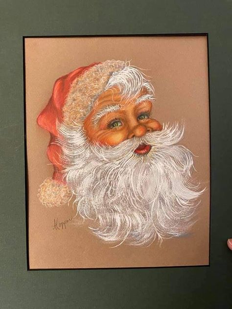 Santa Paintings On Canvas, Kids Christmas Painting, Painted Santas, Painting Santa, Santa Claus Pictures, Santa Faces, Santa Paintings, Christmas Canvas Art, Santa Christmas Cards