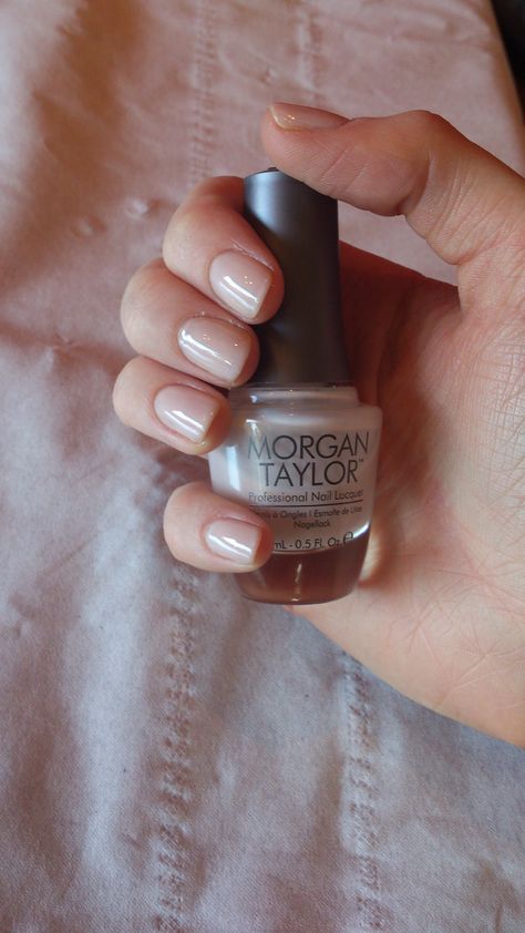 Beautifully Manicured using Morgan Taylor polish 'In The Nude'. Morgan Taylor Nail Polish, Caviar Nails, Essie Polish, Nude Polish, Morgan Taylor, Nail Games, Professional Nails, Nail Polish Colors, Nail Lacquer