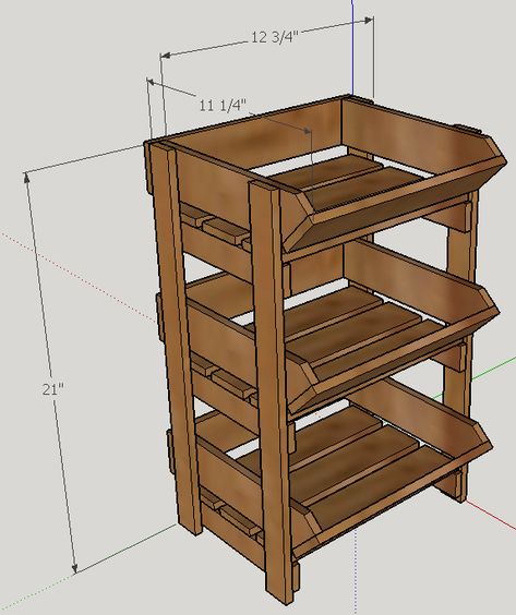 Wood Produce Bins by Jeff Breeden — Kickstarter Storing Fruits And Vegetables, Vegetable Storage Bin, Vegetable Storage Rack, Produce Bin, Wooden Storage Crates, Storage Crates, Vegetable Rack, Wooden Pallet Furniture, Vegetable Storage