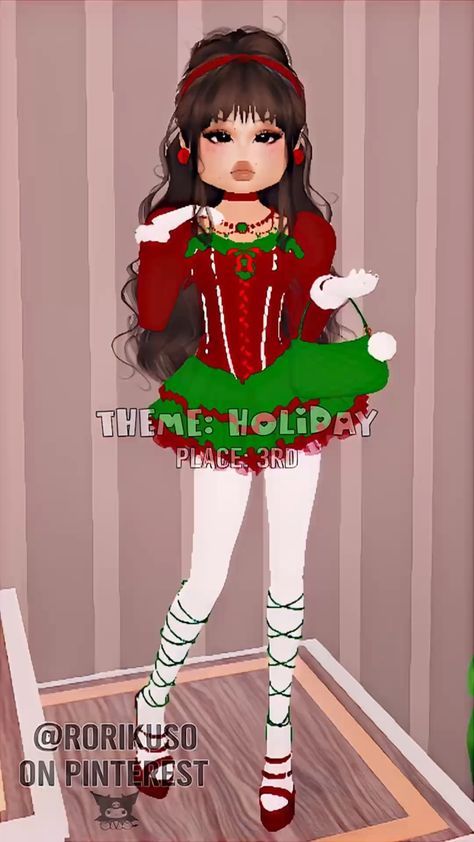 Dti Holiday Non Vip, Holiday Dti Outfit, Holiday Dress To Impress Outfit, Christmas Dress To Impress, Holiday Dress To Impress, Xmas Outfits, Christmas Outfit Ideas, Trendy Christmas Outfits, Dti Ideas