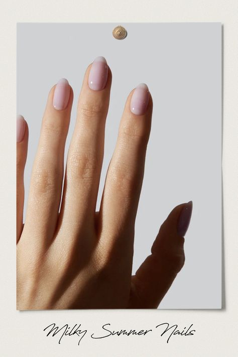 For years I’ve been looking for an effortless nail style. The milk manicure trend is what I’ve been missing. Gelcare Nail, Gloss Nails, Lavender Water, Uv Gel Nail Polish, Nail Fungus, Nails Summer, Nails Gel, Bridal Nails, Minimalist Nails