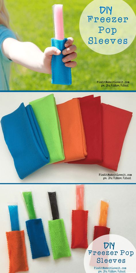 Popsicle Sleeves Diy, Diy Popsicle Holder, Popsicle Holders Diy, Xmas Crafts Kids, Hannah Ideas, Summer Sewing Projects, Popsicle Holders, Sewing Products, Sewing Machine Projects