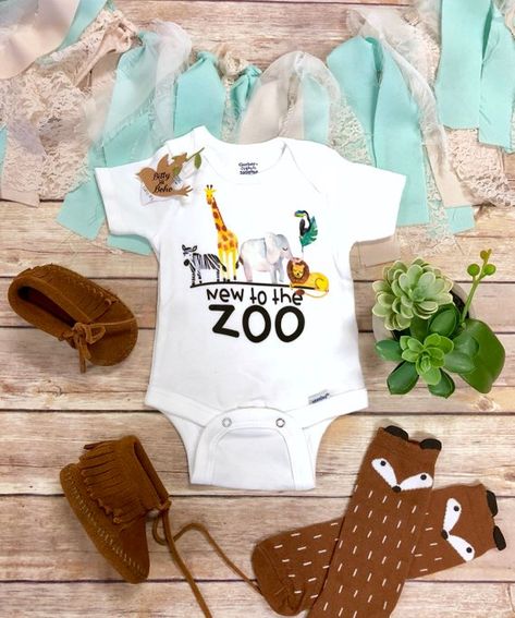 Zoo Baby Shower, Zoo Outfit, Zoo Babies, Mom Baby, Safari Baby, Unisex Baby Clothes, The Zoo, Wild Animal, Boho Baby