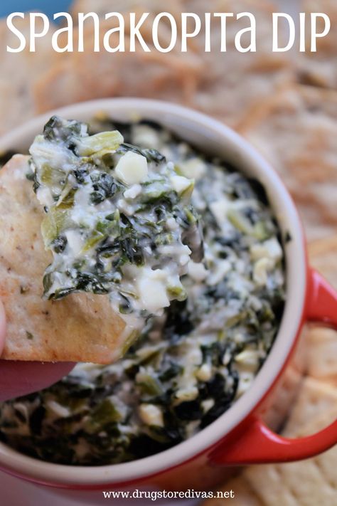 If you love the flavors of spanakopita, but don’t want to deal with phyllo dough, our Spanakopita Dip recipe is perfect. Phyllo Spinach Appetizers, Dip For Spanakopita, Spanakopita Dip, Spanicopita Recipe Phyllo Dough, Greek Spinach Pie Spanakopita Phyllo Dough, Tastefully Simple Spinach Herb Dip, Cannoli Dip Recipe, Homemade Pita Chips, Mascarpone Recipes