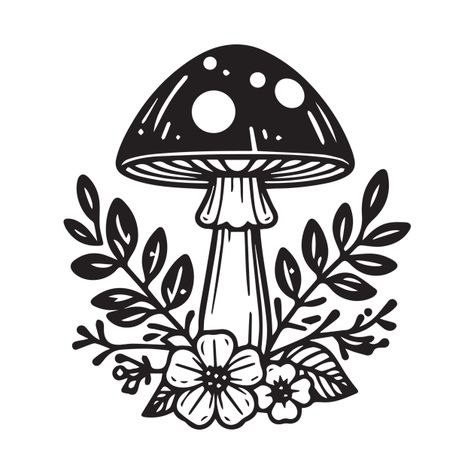 Check out this awesome 'Mushroom+flower+and+leaf+line+art' design on @TeePublic! Boho Mushroom, Mushroom Svg, Moon Mushroom, Mushroom Clipart, Tattoo Filler, Mystical Moon, Mushroom Shirt, Postcard Mockup, Magic Mushroom