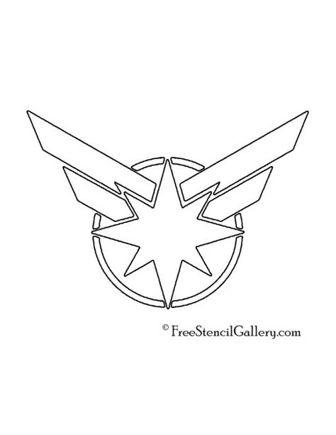 Captain Marvel Symbol Stencil | Free Stencil Gallery Captain Marvel Symbol, Black And White Comic Art, Captain Marvel Art, Marvel Black And White, Captain America Tattoo, Ms Marvel Captain Marvel, Kapten Marvel, Superhero Symbols, Mode Indie