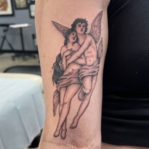 𝕷𝖎𝖑𝖎 | Eros and psyche from last week. Thank you Lucy! I have openings for July if you would like book an appointment email the shop at… | Instagram Eros Tattoo, Cupcake Tattoo Designs, Fear Is The Mind Killer, Traditional Panther Tattoo, Mario Tattoo, Cupcake Tattoos, Cupid Tattoo, Tattoo Removal Cost, Eros And Psyche