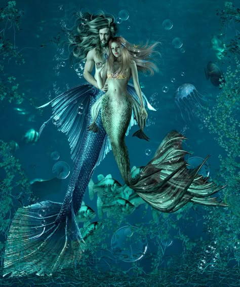 Mermaid's cave by ElenaDudina on DeviantArt Mermaid Couple, Mermaid Cave, Mermaid Poster, Anime Mermaid, Mermaid Artwork, Fantasy Mermaids, Mermaid Swimming, Mermaid Pictures, Mermaid Aesthetic