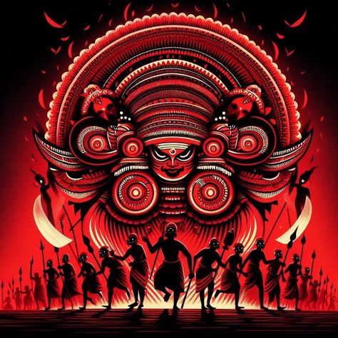 ['#craftgraphics', '#crafts', '#diy', '#handmade', '#art', '#design', '#creative', '#homemade', '#crafting', '#project'] Theyyam Background, Theyyam Wallpaper, Theyyam Tattoo, Theyyam Illustration, Bus Art, Garden Pond Design, Dark Art Photography, Pop Art Drawing, Kerala Mural Painting