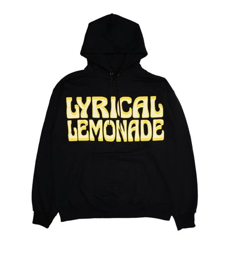 Lyrical Lemonade, Print Center, Merchandise Shop, Cotton Hoodie, Vibrant Red, Unisex Design, Screen Print, Lemonade, Classic Black