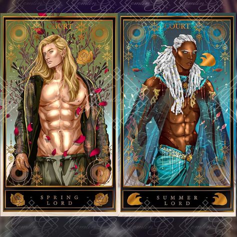 JEMLIN no Instagram: “Tamlin and Tarquin 🌿🌹High Lords of the Spring and Summer courts 🌊☀️ for @prettygalpins High Lords and Courts character cards! Coming…” Acotar Fanart Tarquin, High Lord Of The Summer Court, Acotar 7 High Lords, Tarquin And Feyre Fanart, Feyre And Tarquin, Feyre Summer Solstice, Tarquin Fanart, Acotar High Lords Fanart, Tarquin Acomaf