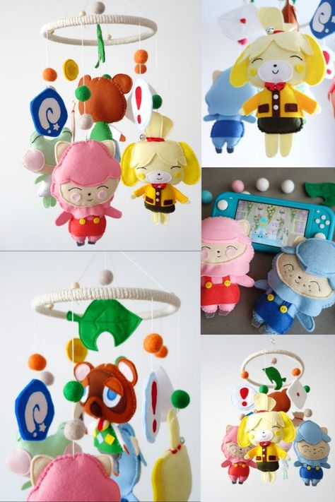 #feltbabymobile #animalcrossingnursery #felttoy Animal Crossing Nursery, Forest Baby Nursery, Forest Baby, Baby Mine, Felt Ideas, Baby Planning, Felt Baby, Felt Patterns, Felt Toys