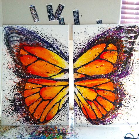 100% melted crayon painting of a monarch butterfly. Heat gun and hair dryer was used Check out more work at www.facebook.com/meltingmiltons Wax Crayon Art, Melted Crayons, Crayon Painting, Colour Mixing, Wax Crayons, Melting Crayons, Art Colour, Crayon Art, Pen Art