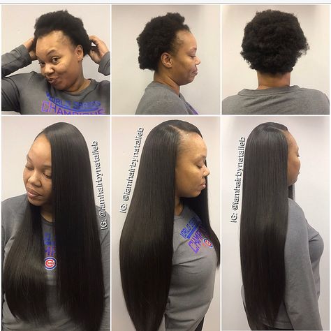 Blended to perfection...NO CLOSURE USED!!!  This client is rocking one of my signature TRADITIONAL SEW-IN HAIR WEAVES with Leave-Out. (TIP: When leaving hair out, it is important to protect the leave out with a heat protectant spray, and to use your styling tools on the LOWEST effective heat setting. This will ensure that you don't over-style or damage your real hair with heat.) ***Call or text Natalie B. at (312) 273-8693 to schedule your appointment. Partial Sew In Hairstyles, Sew In No Leave Out No Closure, Quick Weave Long, Bob Sew In, Partial Sew In, Sew In Weave Hairstyles, Dream Hairstyles, Hairstyles Weave, Trendy Braids