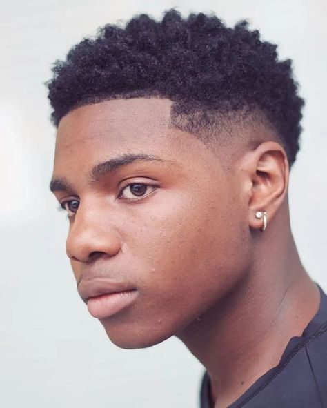 Drop Fade Haircuts: What They Are & The Best Versions For 2022 Blowout Afro, Afro Taper, Blowout Taper, Taper Fade Haircuts, Blowout Haircut, Black Haircut Styles, Fade Haircut Styles, Afro Fade, Black Boys Haircuts