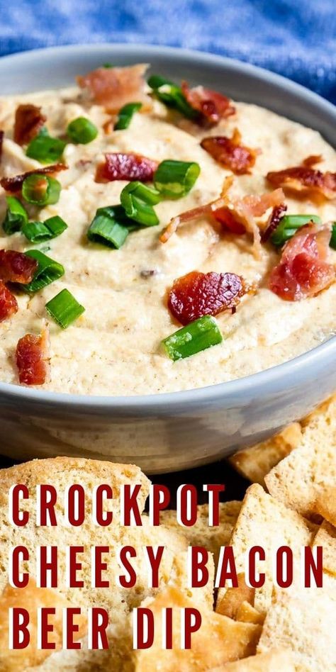 Cheddar Bacon Beer Dip, Beer Cheese Dip With Bacon, Bacon Beer Cheese Dip, Bacon Cheddar Beer Dip, Cream Cheese Beer Dip, Crockpot Beer Cheese Dip, Crockpot Beer Cheese, Beer Cheese Dip Crockpot, Crockpot Cheese Dip