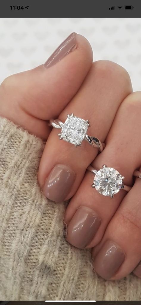 Solitaire cushion cut engagement ring with braided band Solitaire Cushion Cut Engagement Ring, Solitare Engagement Rings, Cushion Cut Wedding Rings, Cushion Cut Solitaire, Cushion Cut Engagement, Cushion Engagement Ring, Cushion Cut Engagement Ring, Cushion Ring, Twisted Band