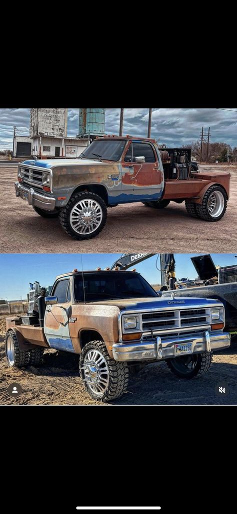 First Gen Cummins Flatbed, Dodge Square Body Trucks, Paint Jobs On Cars, First Gen Cummins, Welder Humor, Dodge Dually, Cummins Diesel Trucks, Welding Trucks, Dodge Diesel Trucks