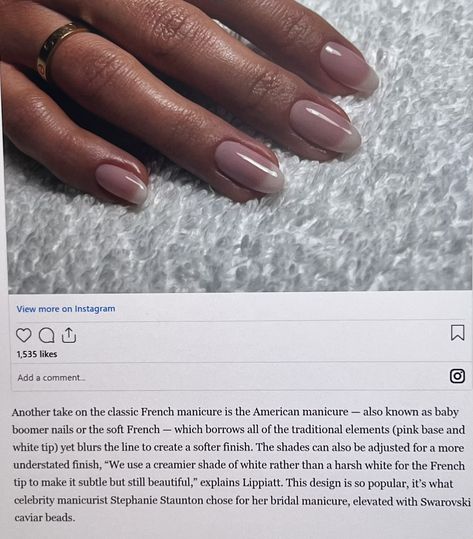 Vanilla French Tip Nails, Soft White French Tip Nails, American French Manicure, American Manicure Nails, American Manicure, Biab Nails, Baby Boomers Nails, White French Tip, Classic French Manicure