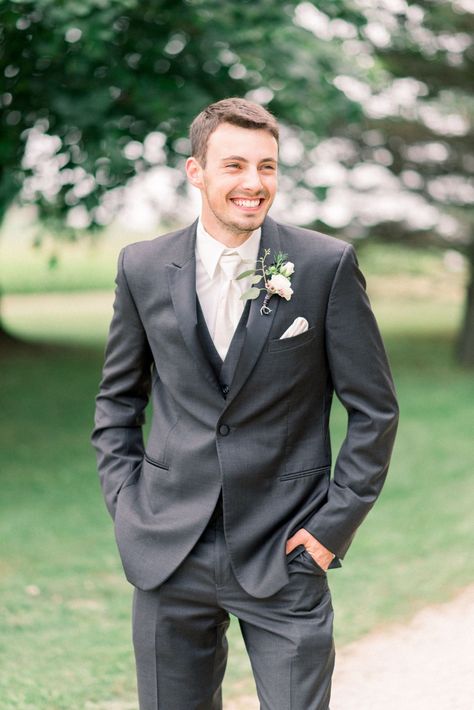 Groom White Tie Grey Suit, Mens Dark Grey Suit Wedding, Groom Charcoal Suit White Tie, Charcoal Gray Tux Wedding, Charcoal Suit White Tie, Groom And Groomsmen Attire Grey Charcoal, Groom Dark Gray Suit, Dark Grey Suits For Men Wedding, Groom Dark Grey Suit