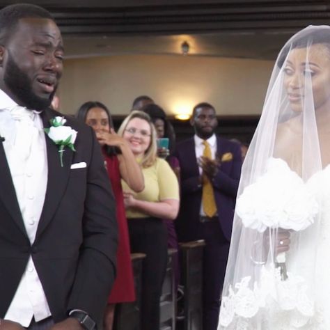 Grooms Take Note: This Video of a Man Crying as His Bride Walks Down the Aisle Is Perfect Groom Crying, Waiting Until Marriage, Its Ok To Cry, Groom Reaction, Wife To Be, Matching Couple Tattoos, Walk Down The Aisle, Wedding Proposals, Take Note