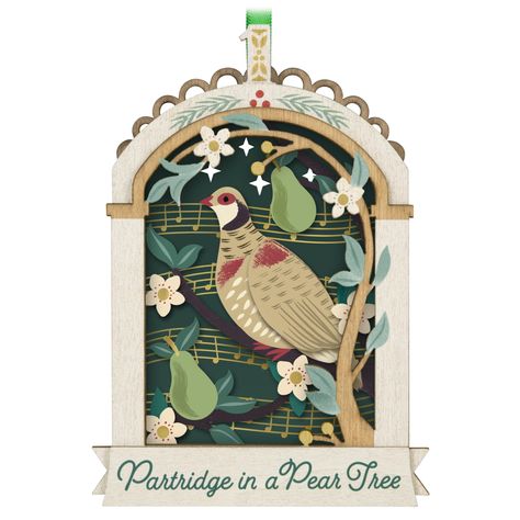 PRICES MAY VARY. Start a new holiday tradition and collection with the Twelve Days of Christmas Hallmark Keepsake Christmas ornament. Papercraft decoration features a partridge in a pear tree design. 1st in the Twelve Days of Christmas Keepsake Ornament series. Message: (front) Partridge in a Pear Tree. (back) On the first day of Christmas my true love gave to me...a partridge in a pear tree. Approx. Size in Inches: 3.45 x 4.88 x 1.25 Great Christmas gift idea for friends and family who enjoy cl Christmas Papercraft, Christmas Board Games, Jim Shore Christmas, Partridge In A Pear Tree, Willow Tree Figurines, The 12 Days Of Christmas, Growing Up Girl, Christmas Lovers, Pear Tree