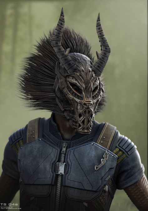 Killmonger Art, Killmonger Mask, Mask Concept, Black Panther Mask, Black Panther Images, Golden Jaguar, Marvel Concept Art, Erik Killmonger, Black Panther Art