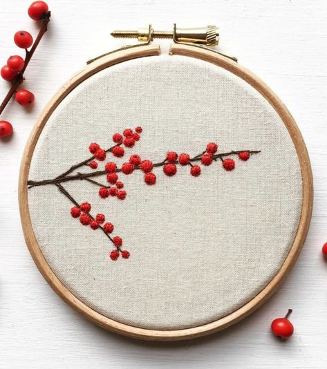 Berry Embroidery, Embroidery Winter, Winter Berry, Clothing Winter, Pink Wine, Embroidery Craft, Buying And Selling, Embroidery Inspiration, Inspired By Nature