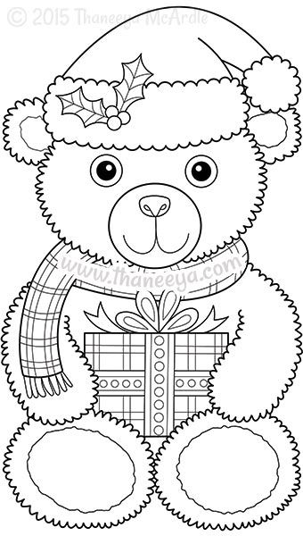 Christmas Pictures To Color, Holiday Coloring Pages, Teddy Bear Coloring Pages, Thaneeya Mcardle, Christmas Sheets, Christmas Colouring, Free Christmas Coloring Pages, Christmas Coloring Book, Christmas Coloring Sheets