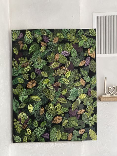 #acrylic #acrylicart #abstractpaintings leaf art Leaves Abstract Painting, Diy Leaf Painting, Abstract Leaf Art, Leaf Print Painting, Painting With Leaves Leaf Prints, Abstract Leaf Painting, Leaf Printing Art Ideas, Acrylic Leaf Painting, Leaves Painting Acrylic Leaf Art