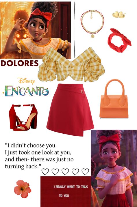 Disney Bounding Encanto, Disney Halloween Outfits Disneybound, Encanto Costume Diy, Encanto Halloween Costumes, Disney Character Outfits Women, Disney Inspired Outfits Women, Encanto Outfits, Encanto Disneybound, Encanto Costumes