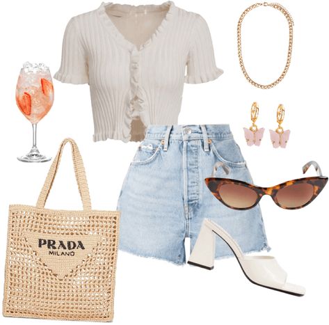 Clothes Summer Aesthetic, Shorts And Crop Top, Picnic Outfit, Casual Day Outfits, Wear Or Tear, Casual Chic Outfit, Styles Inspiration, Outfit Shoplook, Summer Fashion Outfits