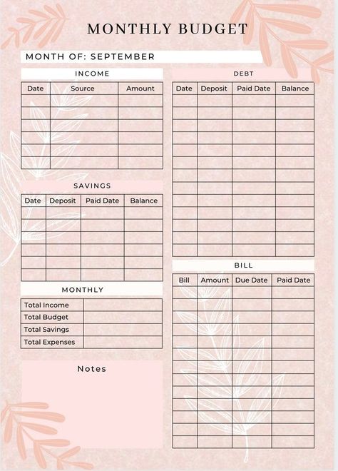 12 Month Pink Monthly Budget Planner, Financial Journal,monthly Budget Sheet, Paycheck Budget,biweekly Budget,finance Binder,budget Planning - Etsy postitmenuplanner #freeplannertemplates🎁 Financial Journal, Biweekly Budget, Faire Son Budget, Monthly Budget Sheet, Budget Sheet, Printable Budget, Paycheck Budget, Budget Planner Template, Finance Binder