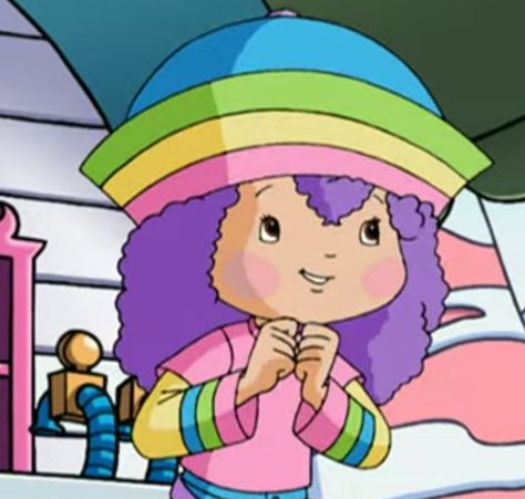 Rainbow Sherbert Strawberry Shortcake, Rainbow Sherbet Strawberry Shortcake, Rainbow Sherbert, Tv Aesthetic, Berry Shortcake, Banana Candy, Strawberry Shortcake Cartoon, Strawberry Shortcake Characters, Rainbow Sherbet