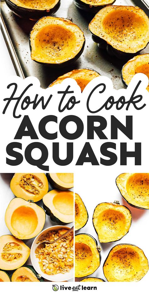 Everything you need to know about cooking with acorn squash, including selection, storage, and how to cook acorn squash into delicate perfection! #acornsquash #squash #vegetarian Cook Acorn Squash, Vegan Thanksgiving Main Dish, Vegetarian Christmas Recipes, Simple Sides, Vegetarian Thanksgiving Recipes, Vegetarian Christmas, Acorn Squash Recipes, Healthy Budget, Healthy Vegetarian Dinner