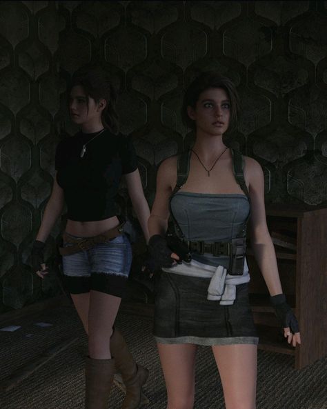 Jill Valentine And Claire Redfield, Claire And Jill, Game Station, Video Game Outfits, Shane Mcmahon, Evil Pictures, Resident Evil Girl, Claire Redfield, Resident Evil Collection