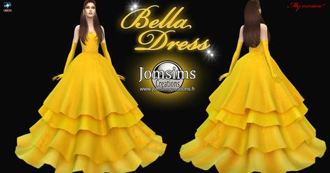 My version Bella dress for her. Sims 4 Wedding Dress Cc, Sims 4 Wedding Dress, Los Sims 4 Mods, Feminine Clothes, Sims 4 Anime, Bella Dress, Pelo Sims, Sims 4 Gameplay, Sims 4 Teen